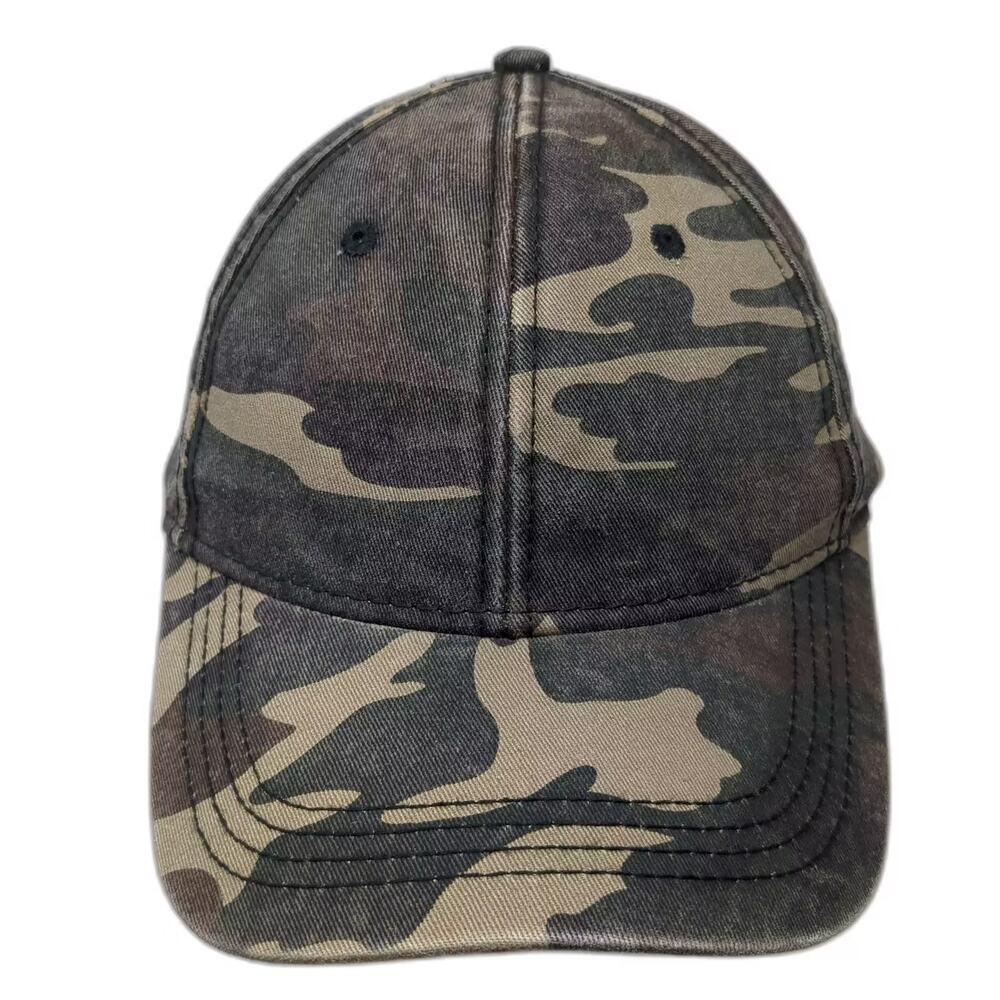 George Baseball Cap Green Brown Strapback OS Hat Camo Adjustable Pattern
